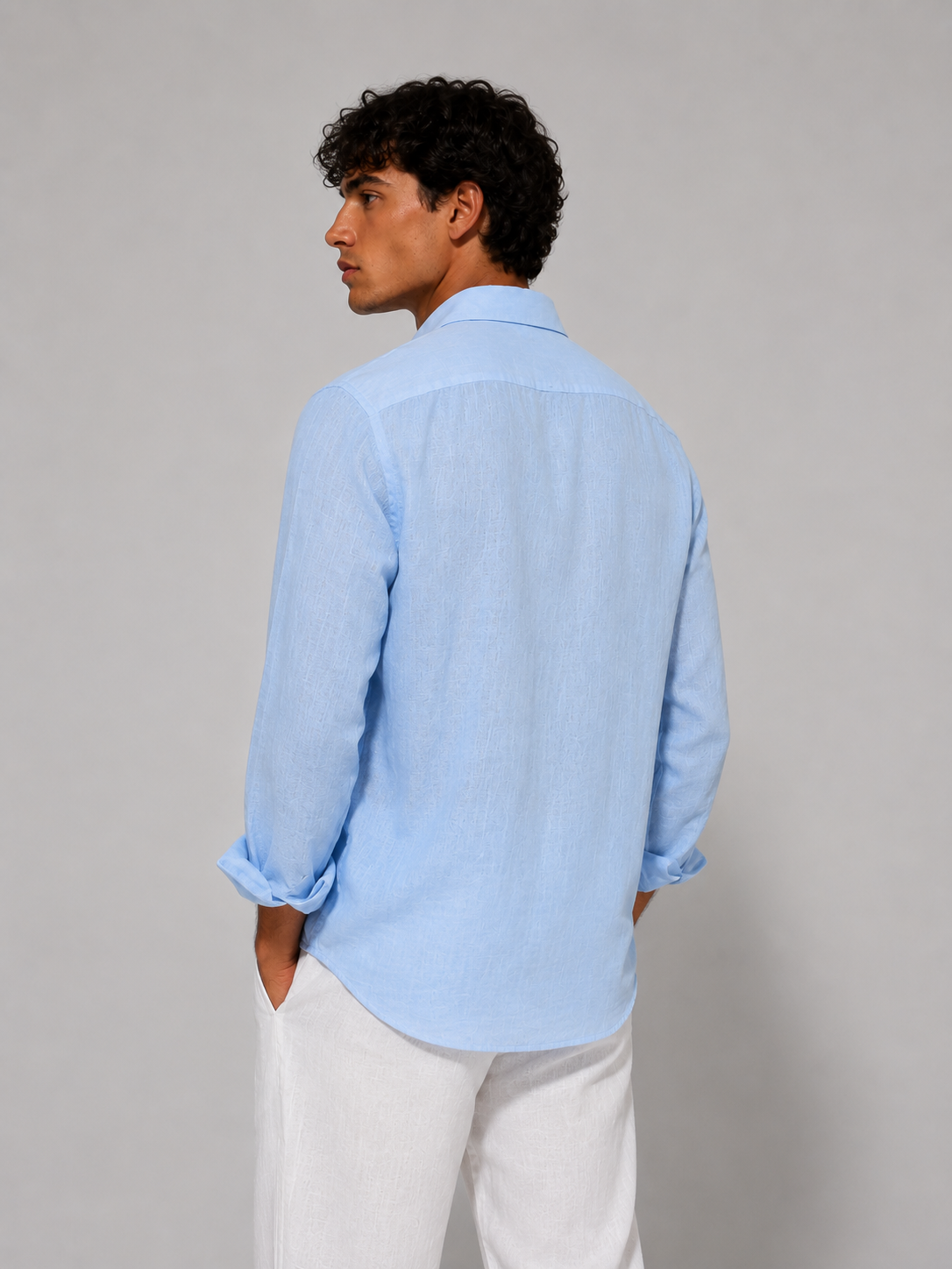 Camicia in lino Cielo