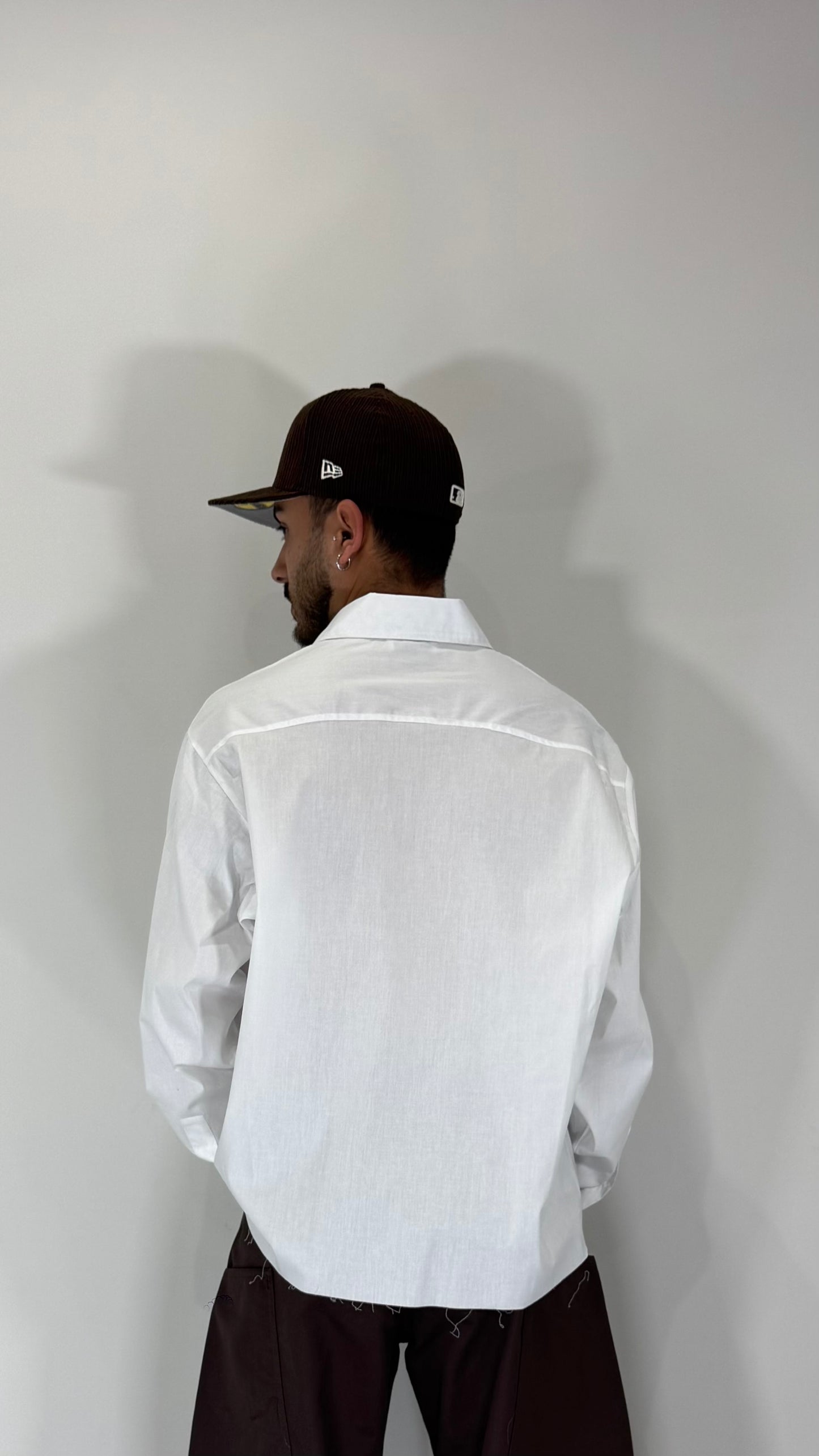 Camicia Crop Fondo Sfrangiato