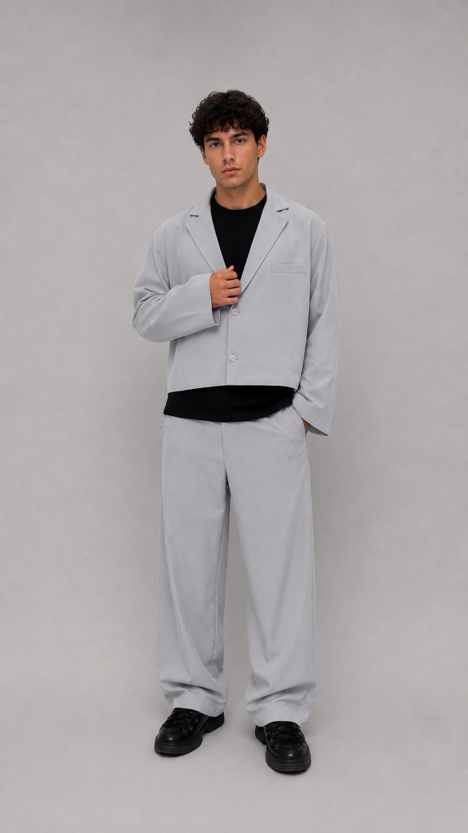 Coordinato Cropped Grey