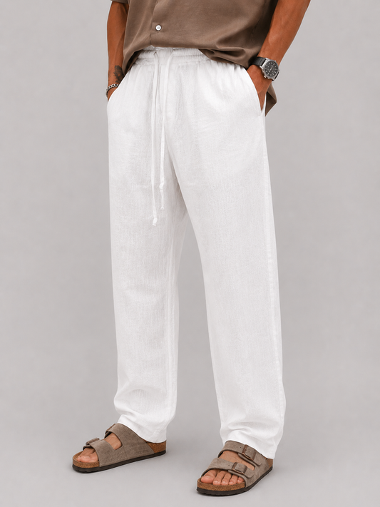 Pantalone lino perla