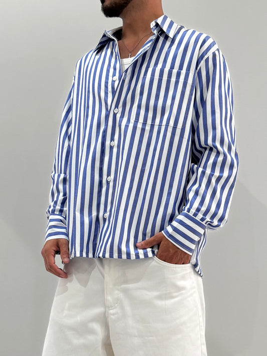 Camicia righe blu