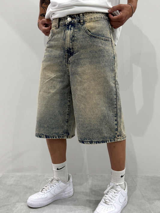 Bermuda denim sabbiato