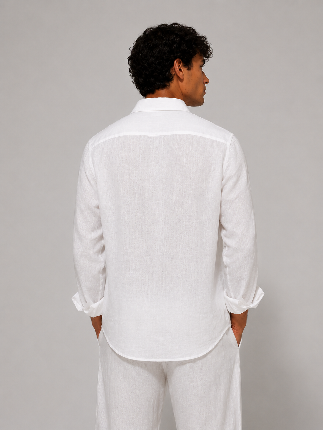 Camicia in lino Perla