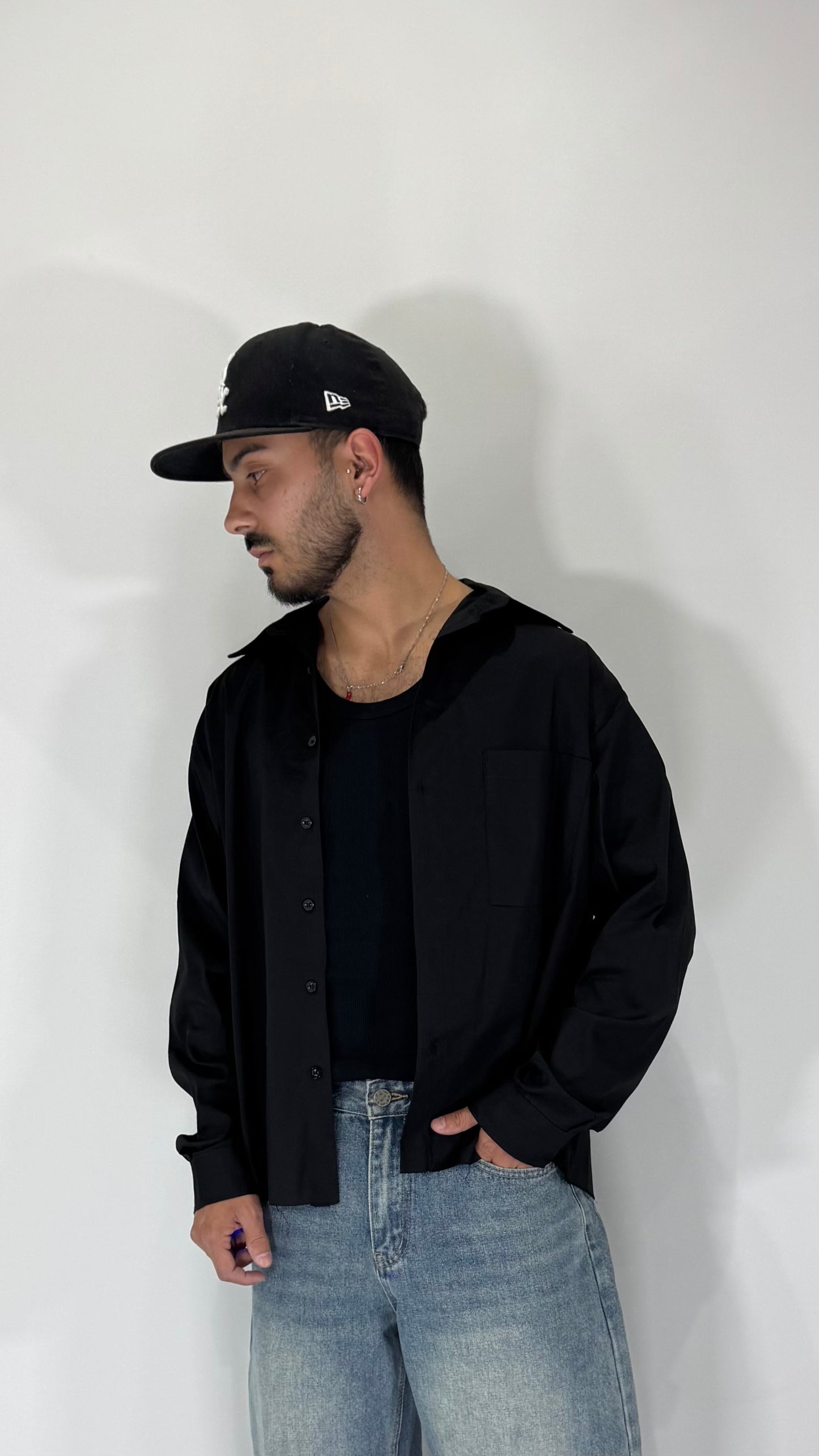 Camicia Crop Fondo Sfrangiato