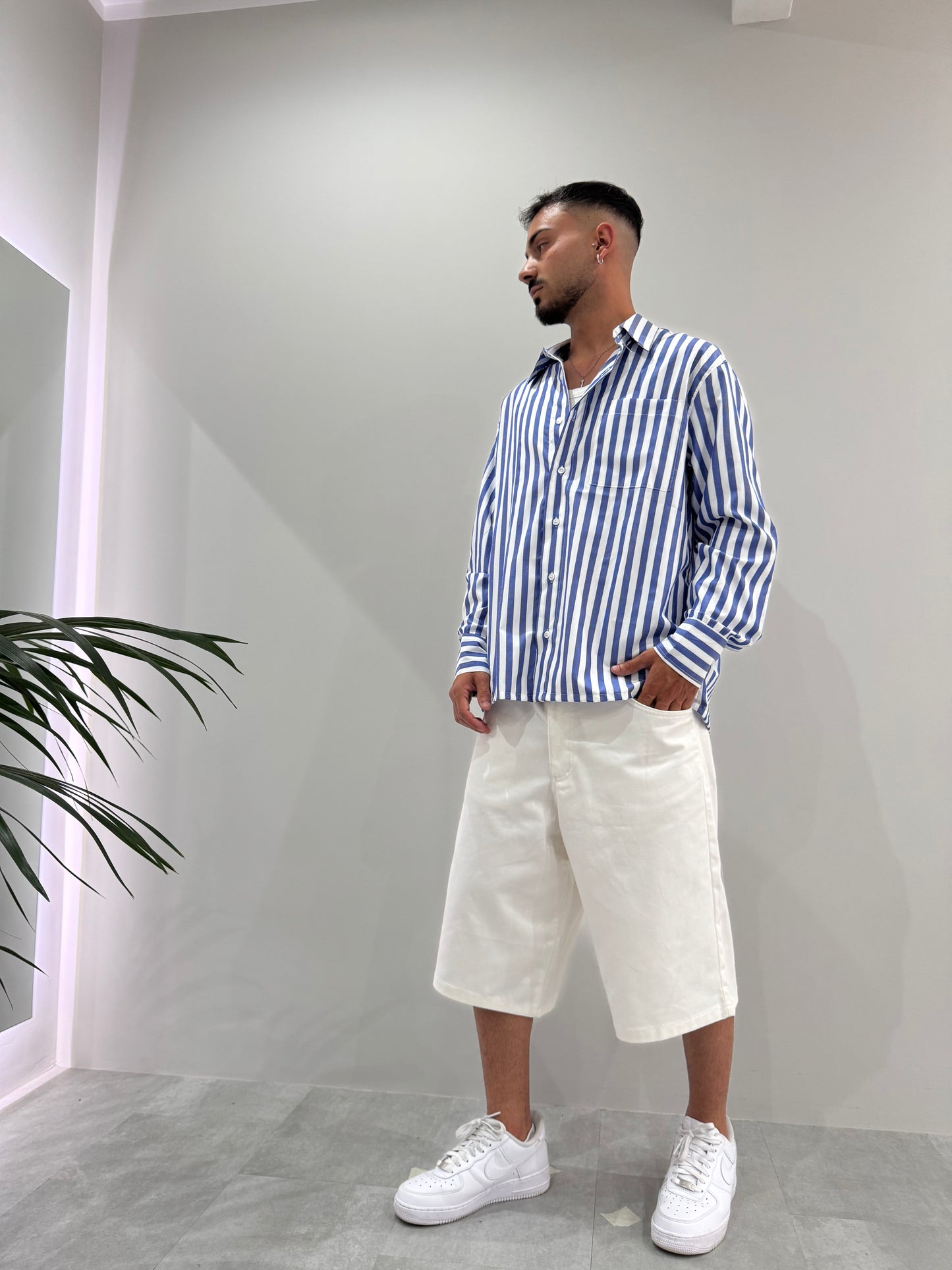 Camicia righe blu