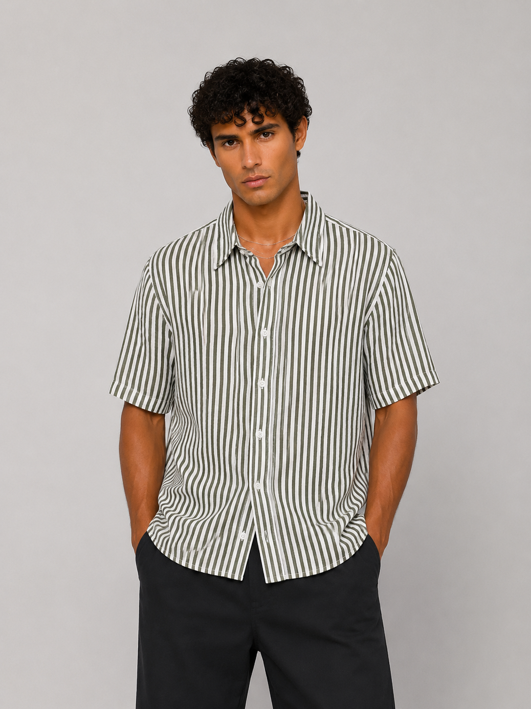 Camicia righe in lino