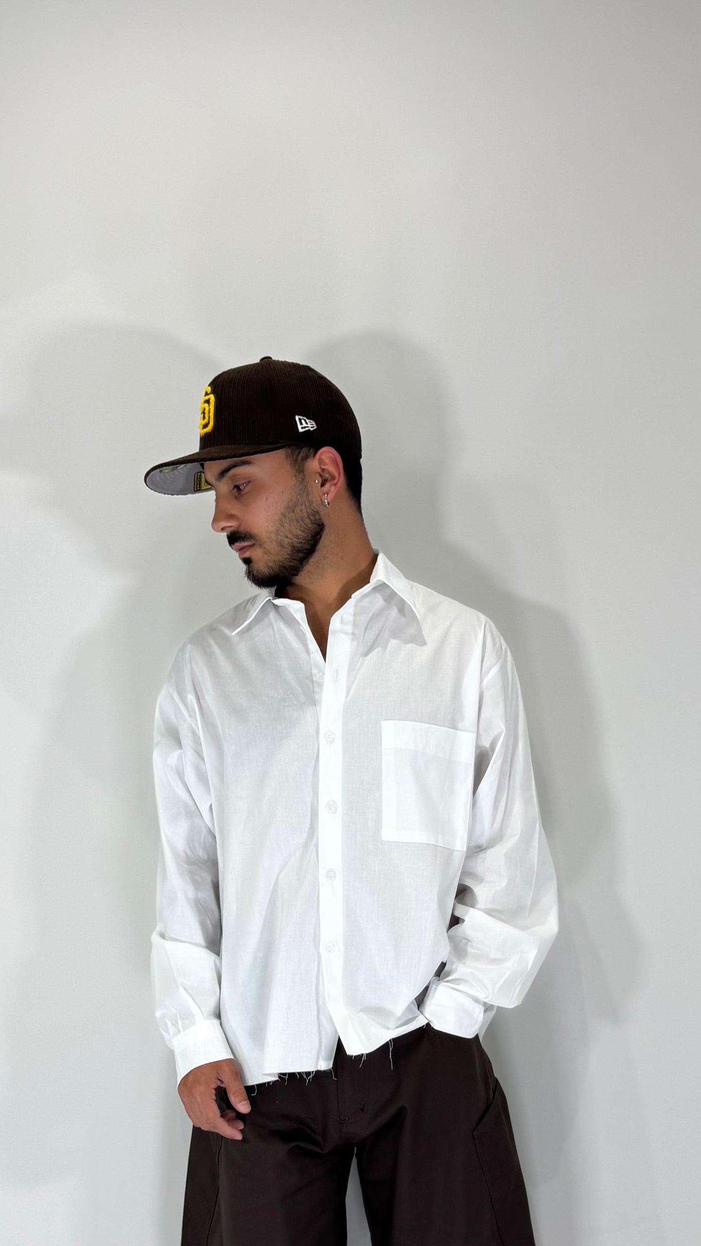 Camicia Crop Fondo Sfrangiato