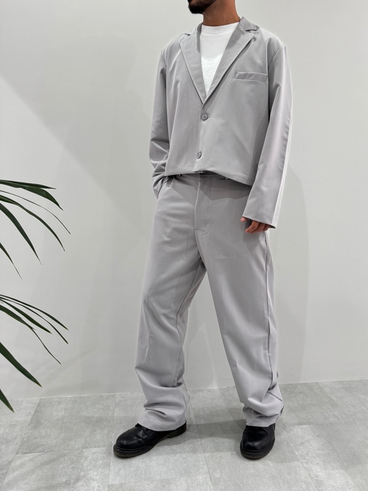 Coordinato cropped grey