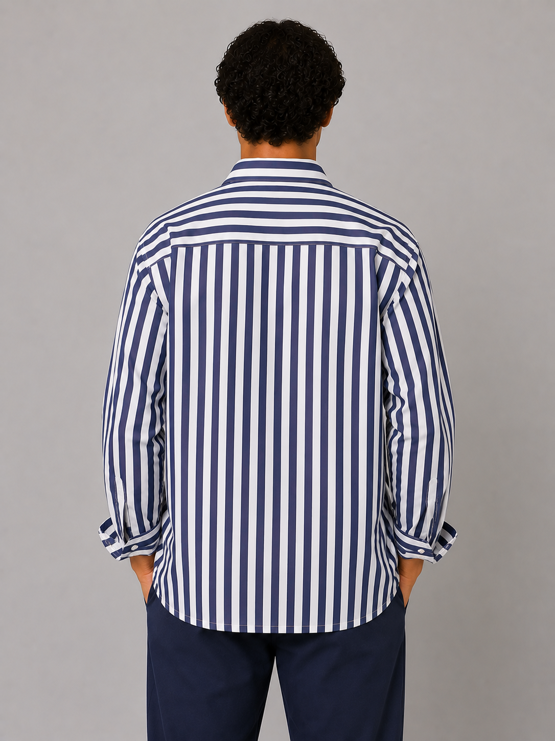 Camicia righe blu